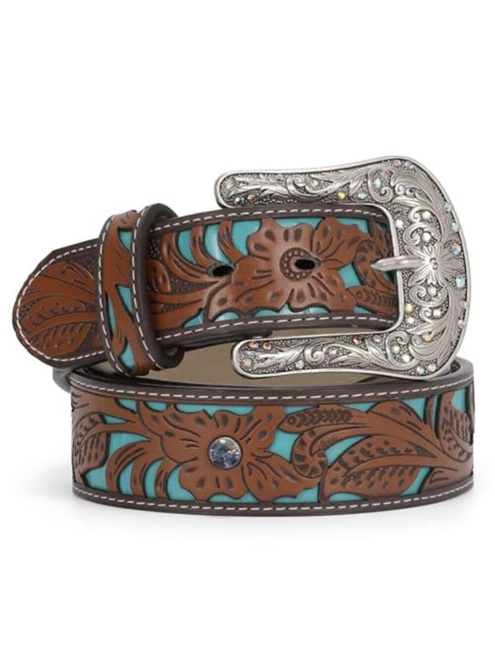 Western Belts for Women Cowgirl,Cowboy Bling Country Turquoise Belts for Jeans